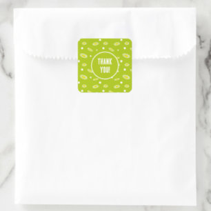 Thank You Daisy Flower Spring Party Favor Square Sticker
