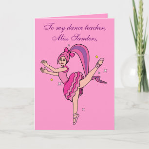 Thank You Dance Teacher Card: Customizable Card