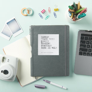 Thank you, Danke, Grazie, Gracias Sticker