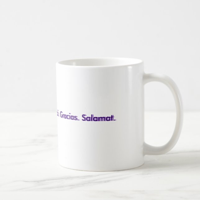 Thank You.  Danke. Merci. Gracias. Salamat., Th... Coffee Mug (Right)