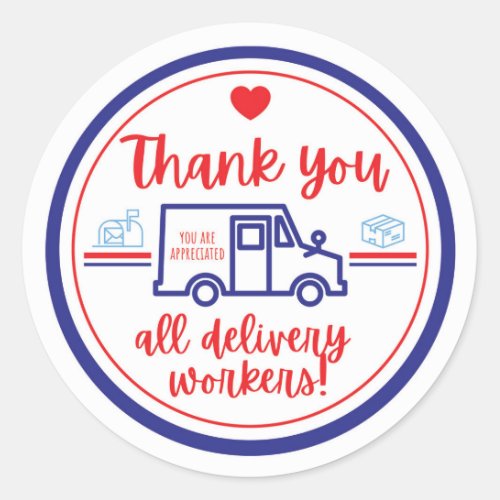 Thank You Delivery Workers STICKER