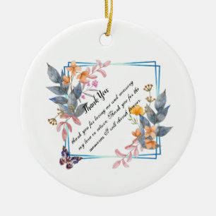 Thank You Design     Ceramic Ornament