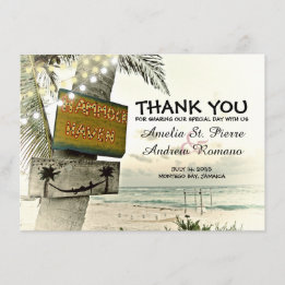 Thank You Destination Beach Wedding