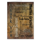 Thank you in Many Different Languages Card | Zazzle.com
