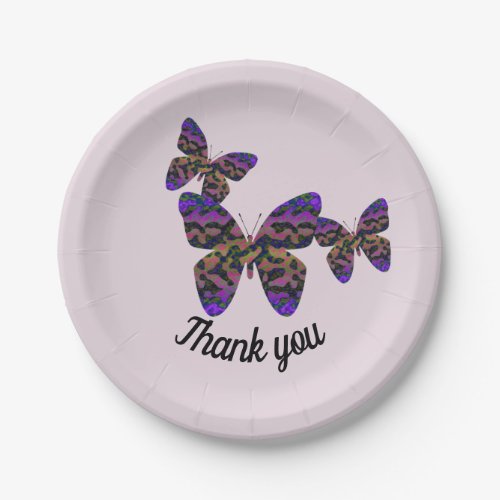 Thank You Dinner Colorful Butterflies Appreciation Paper Plates