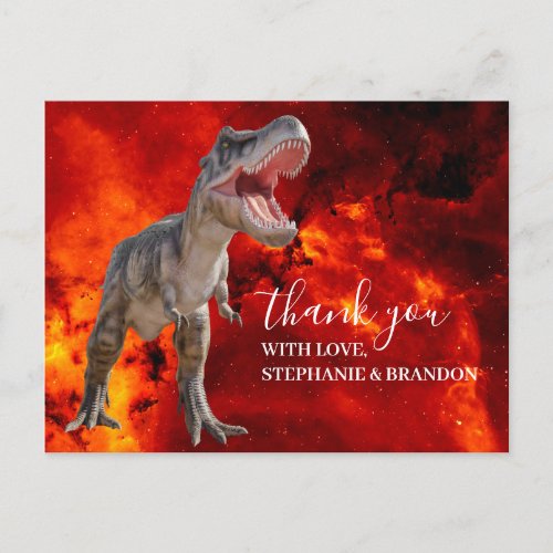 Thank You Dinosaur fire Jurassic World  Postcard