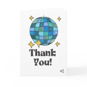 Thank You Disco Ball 1 Card