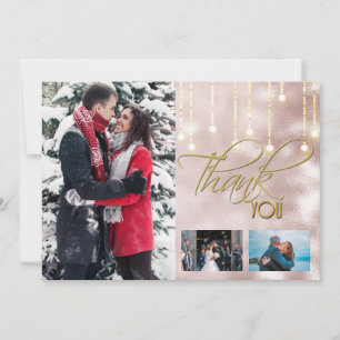 Thank you DIY 3 photo rose gold string lights