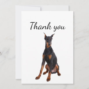 Thank You Doberman Dog Pet Animal  Card