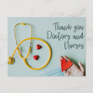 thank you doctor and nurse postcard