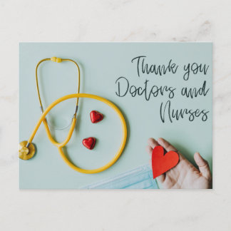 thank you doctor and nurse postcard