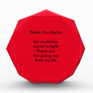 Thank you doctor award