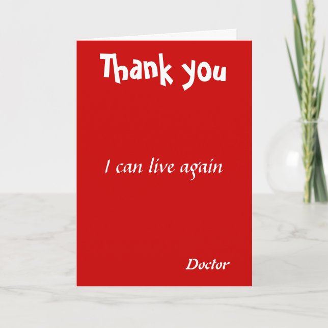 Thank you doctor card (Front)