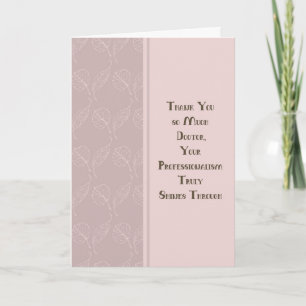 Thank You Doctor for Care of Virus Patient Card