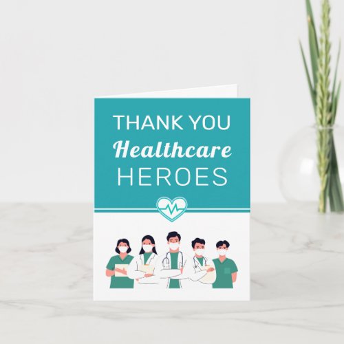 Thank You Doctor Nurse Healthcare Workers Card