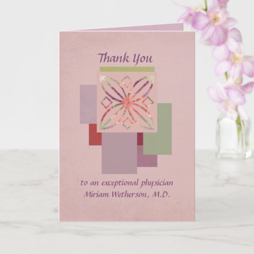 Thank You Doctor Physician Medical Professional Card
