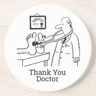 Thank you Doctor. Stethoscope and Feet. Coaster