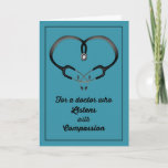 Thank You, Doctor Who Listens With Compassion Thank You Card at Zazzle