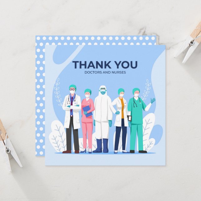 Thank You Doctors and Nurses Card (Front/Back In Situ)