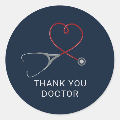 Thank You Doctors Frontline Workers Custom Classic Round Sticker