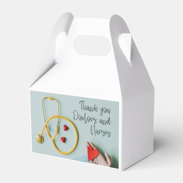 "Thank You Doctors & Nurses" Favor Box (Back Side)
