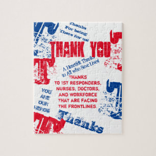 THANK YOU DOCTORS,NURSES & FIRST RESPONDERS JIGSAW PUZZLE