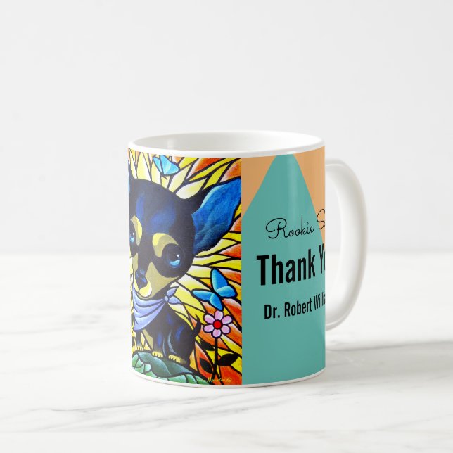 Thank You Dog Photo Pet Lover Vet Appreciation Coffee Mug (Front Right)