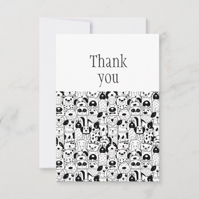 Thank You Dog Sitting Care Fun Dog Art (Front)