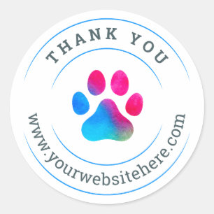 Thank You Dog Small Business Sticker