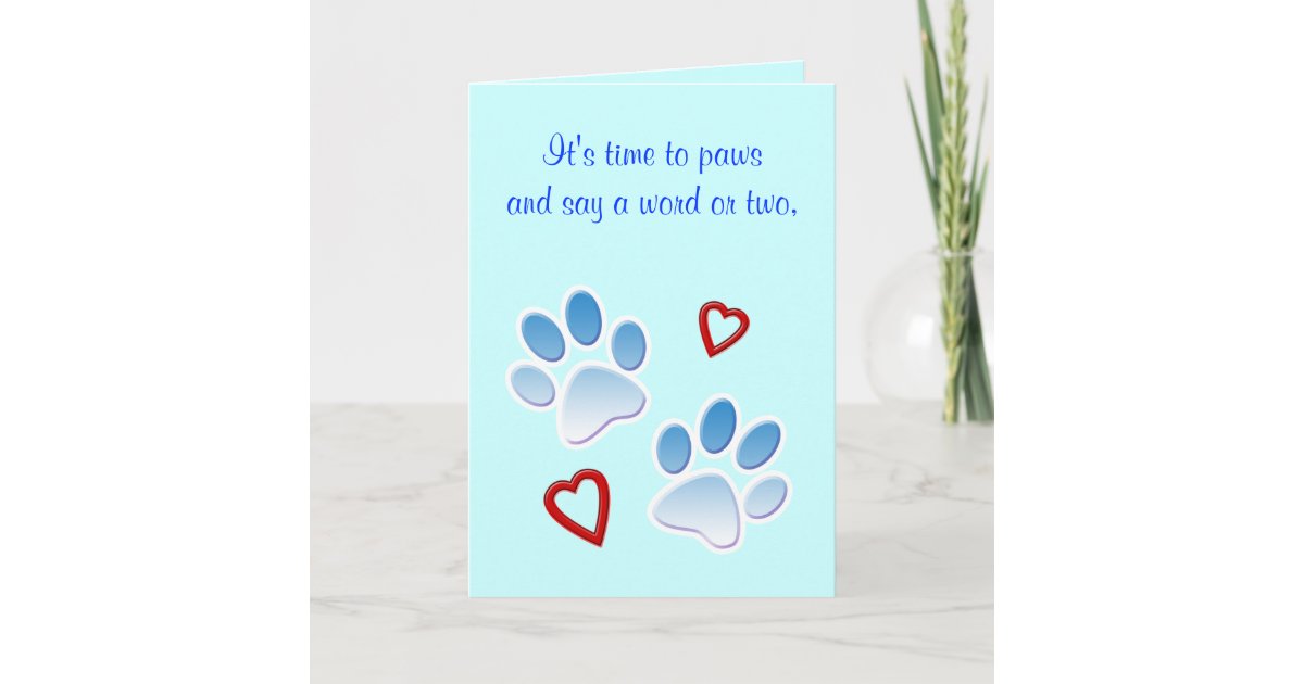 Thank You Dog Walker, Dog Sitter or Dog Groomer Thank You Card
