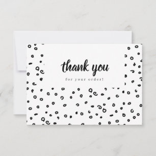Thank You Doodle Pattern Business Card