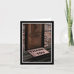thank you door mat card