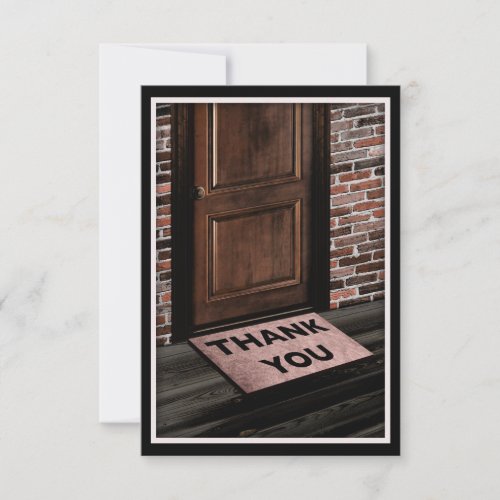 thank you door mat invitation