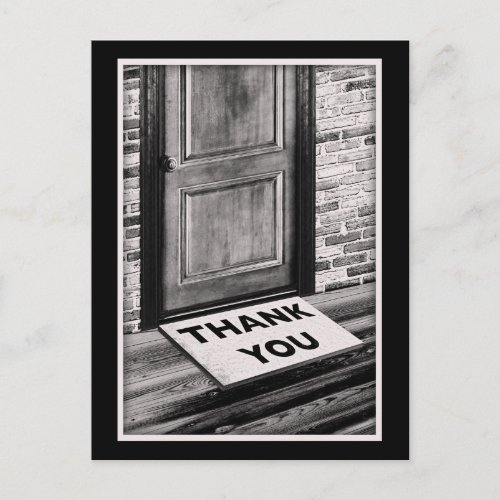 thank you door mat photograph postcard