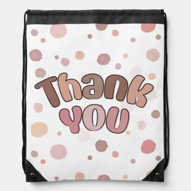 Thank you  drawstring bag (Front)