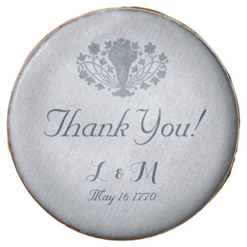 Thank You Dusty Blue Wedding Rococo inspired  Chocolate Covered Oreo