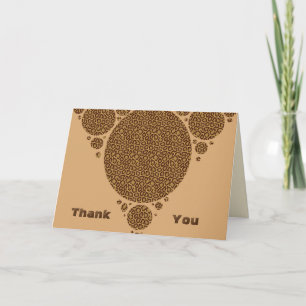 Thank You Earth Tone Wild Cat Pattern Appreciation Card