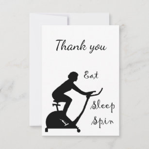 Thank You Eat Sleep Spin Class Biking Cycling