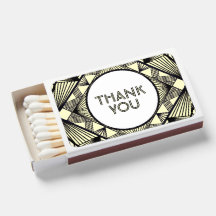 Thank You Elegant Art Deco White Modern Rustic