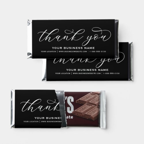 Thank You Elegant Black and White Custom Business Hershey Bar Favors