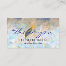 thank you Elegant Blue & Gold Floral