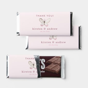 Thank You! Elegant Blush Pink Butterfly Wedding