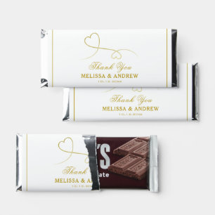 Thank You! Elegant Blush Pink Butterfly Wedding Hershey Bar Favors