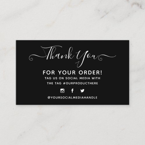  thank you elegant business card