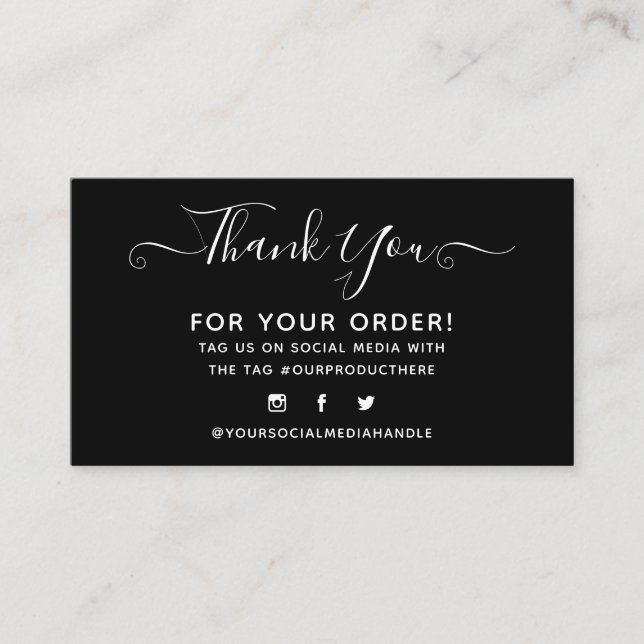  thank you elegant business card (Front)