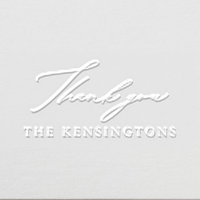 Thank You Elegant Calligraphy Custom Name Embosser (Design)