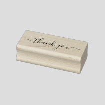 Thank You Elegant Calligraphy Script Rubber Stamp