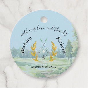 *Thank You Elegant Custom Golf Theme Wedding Favor Tags
