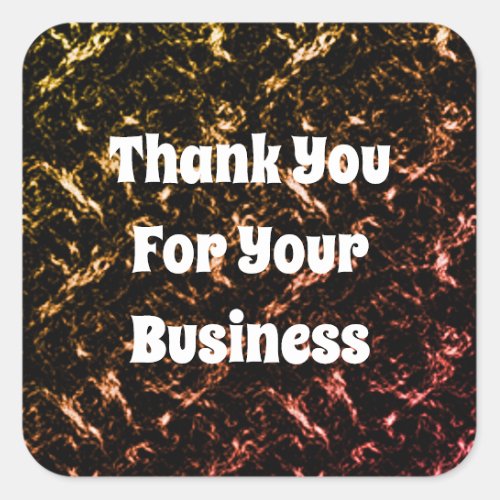 Thank You Elegant Customer Appreciation Business Square Sticker