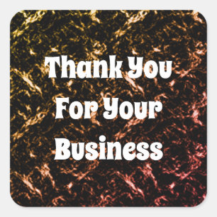 Thank You Elegant Customer Appreciation Business Square Sticker
